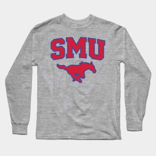 SMU Blue Logo & Red Peruna Long Sleeve T-Shirt